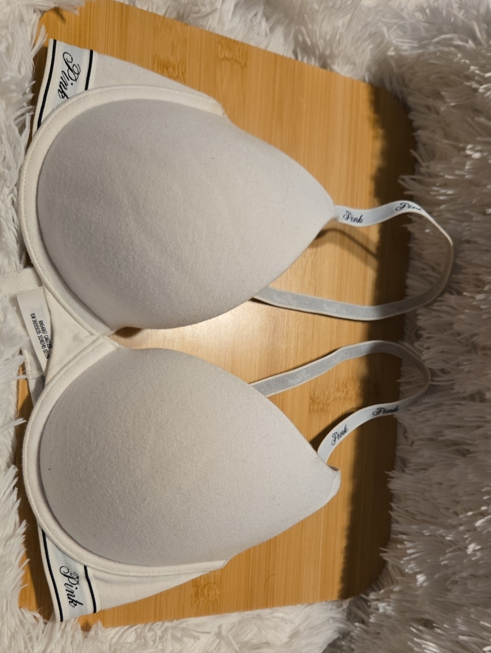 PINK Victoria's Secret Light Ivory Padded T-Shirt Bra